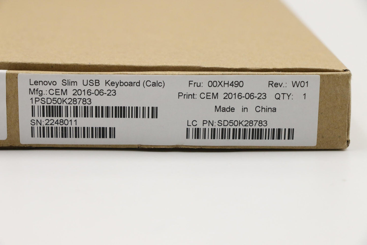 Lenovo Kb Keyboards External - 00XH490