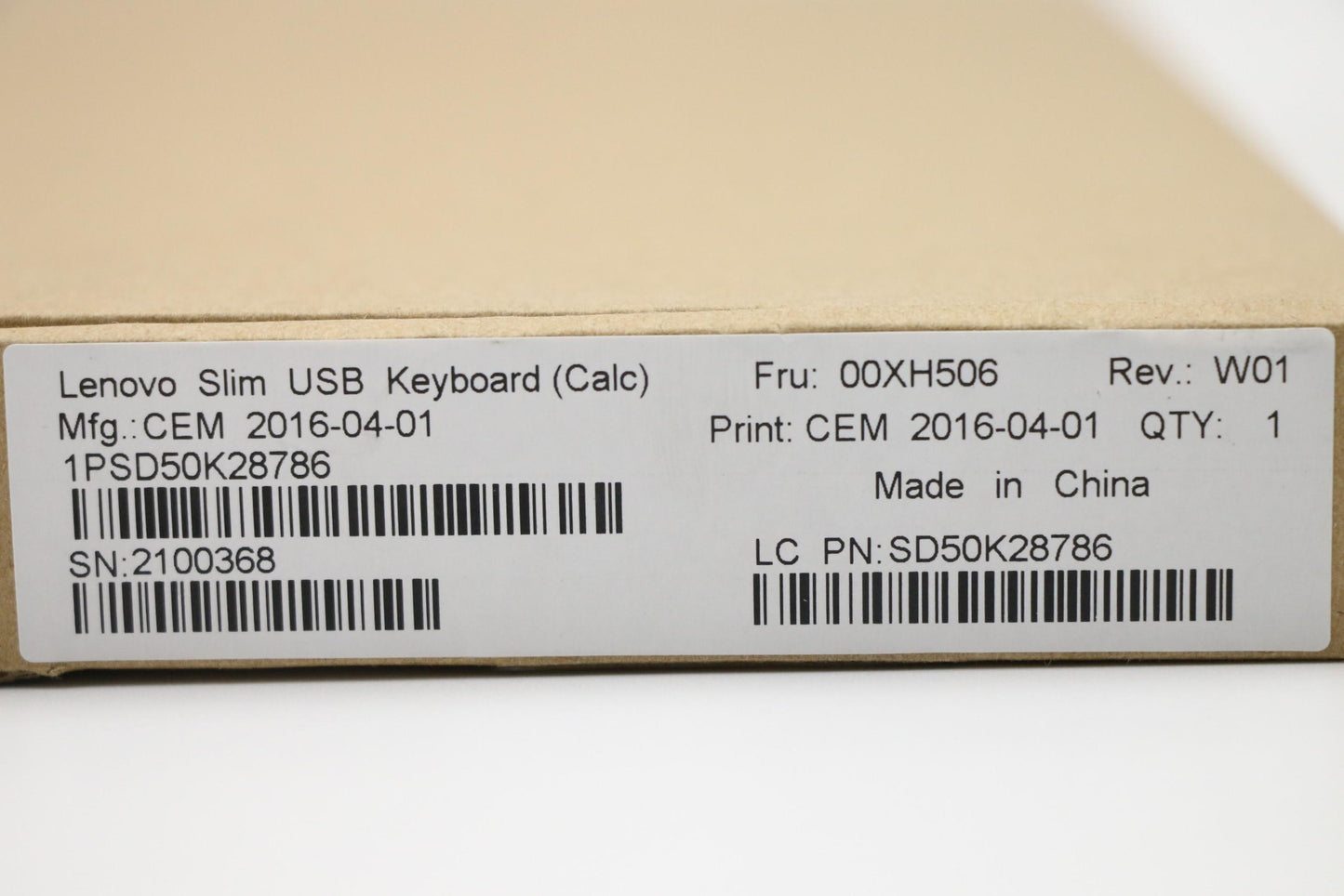 Lenovo Kb Keyboards External - 00XH506