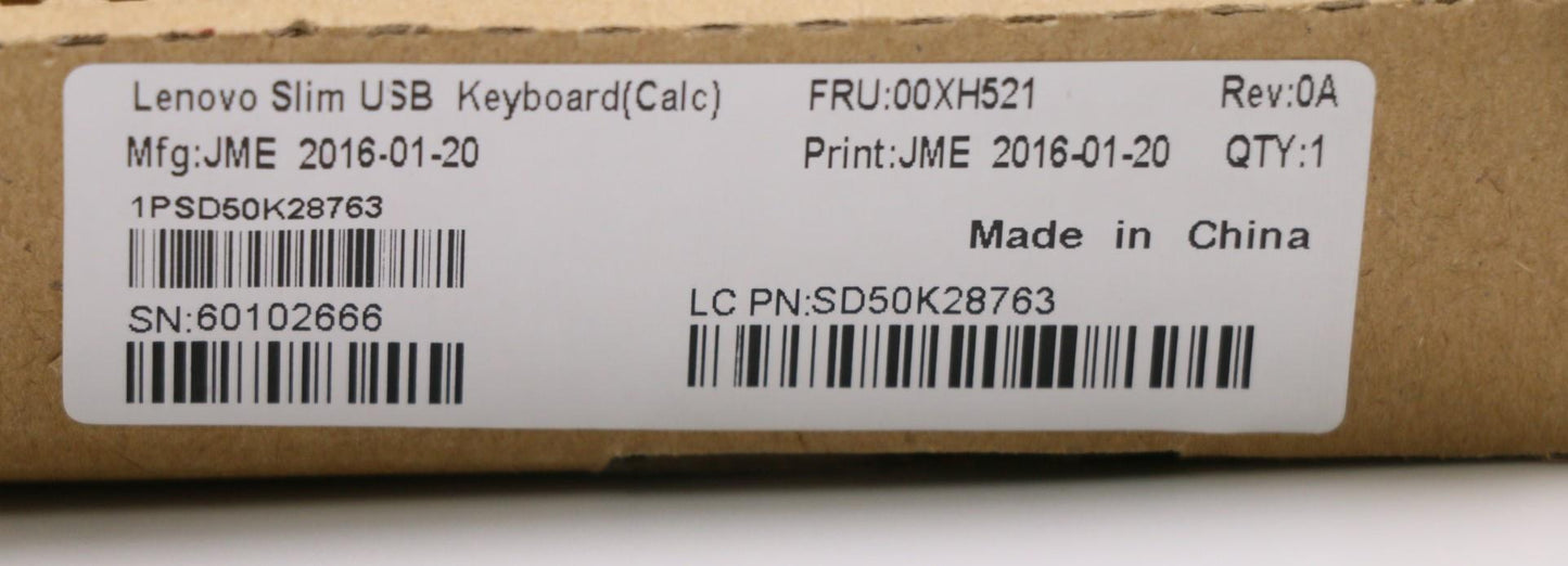 Lenovo Kb Keyboards External - 00XH521