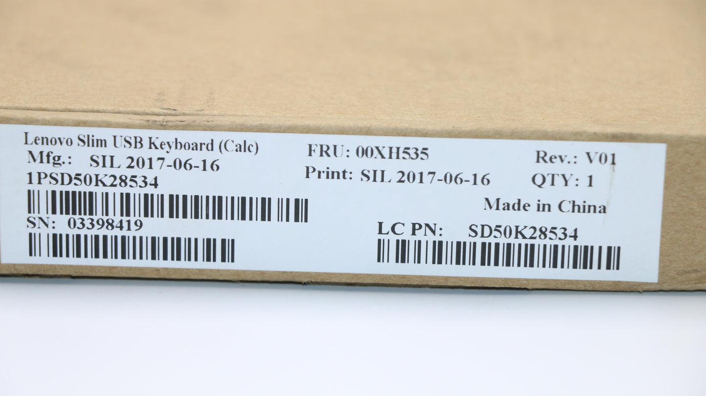 Lenovo Kb Keyboards External - 00XH535