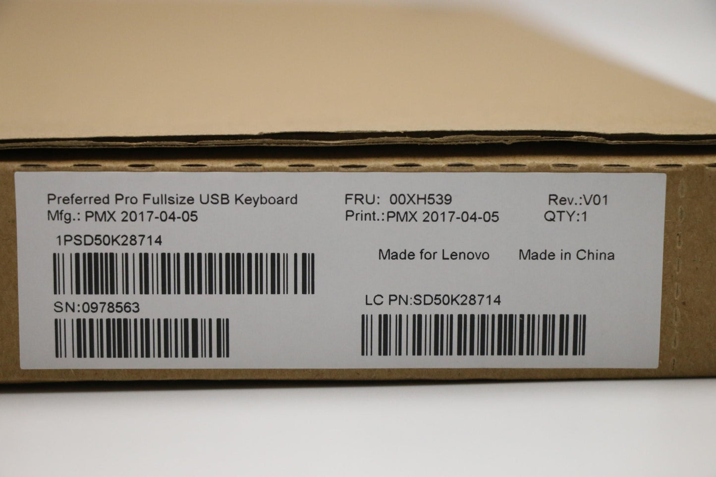 Lenovo Kb Keyboards External - 00XH539