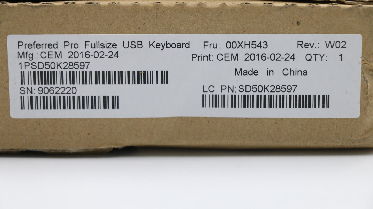 Lenovo Kb Keyboards External - 00XH543