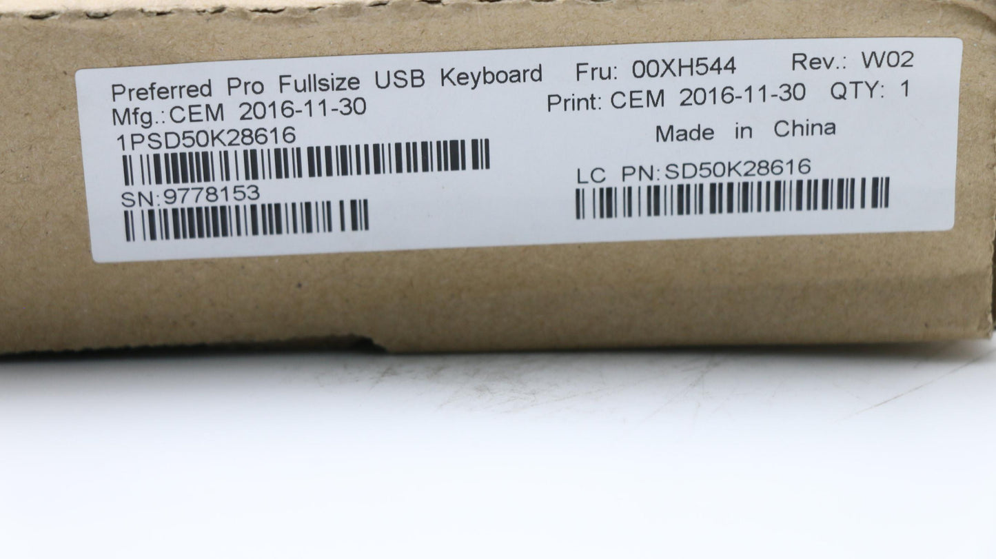 Lenovo Kb Keyboards External - 00XH544