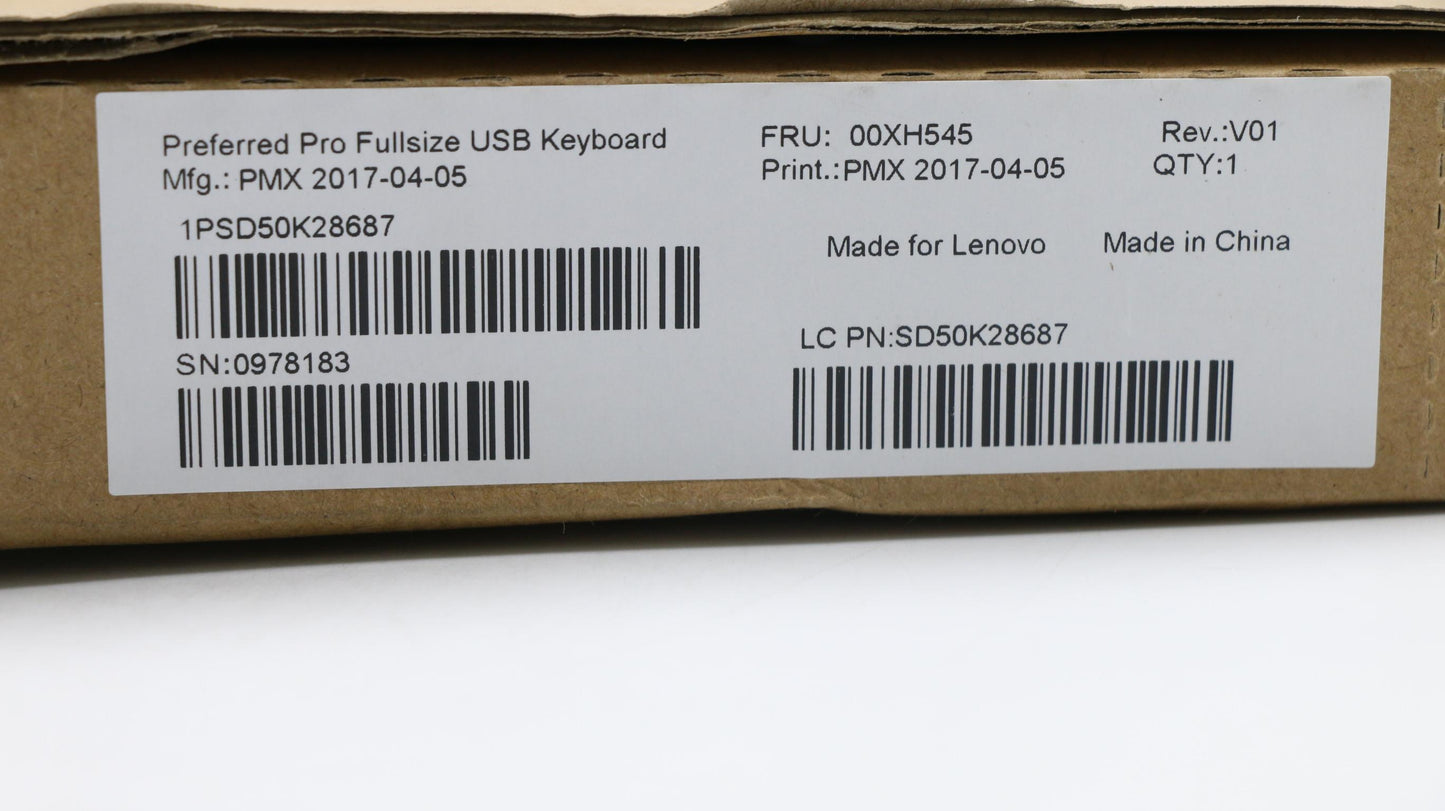 Lenovo Kb Keyboards External - 00XH545