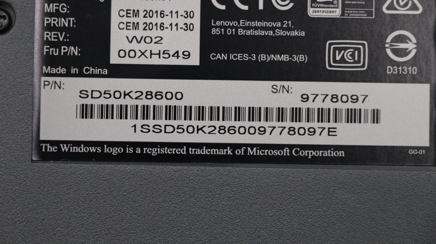 Lenovo Kb Keyboards External - 00XH549