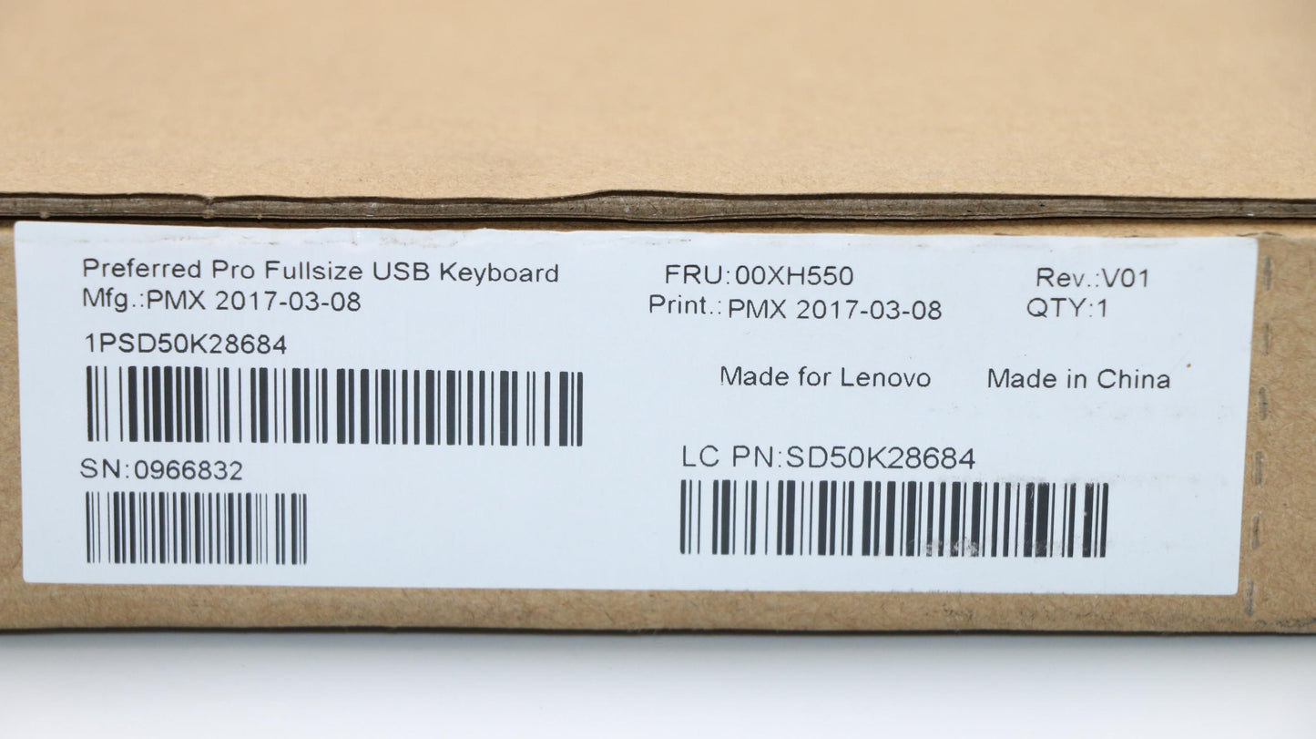 Lenovo Kb Keyboards External - 00XH550
