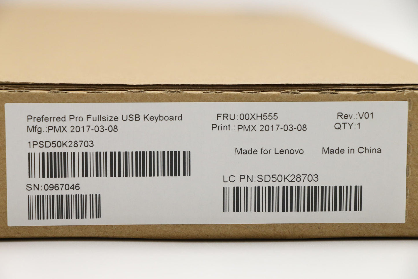 Lenovo Kb Keyboards External - 00XH555
