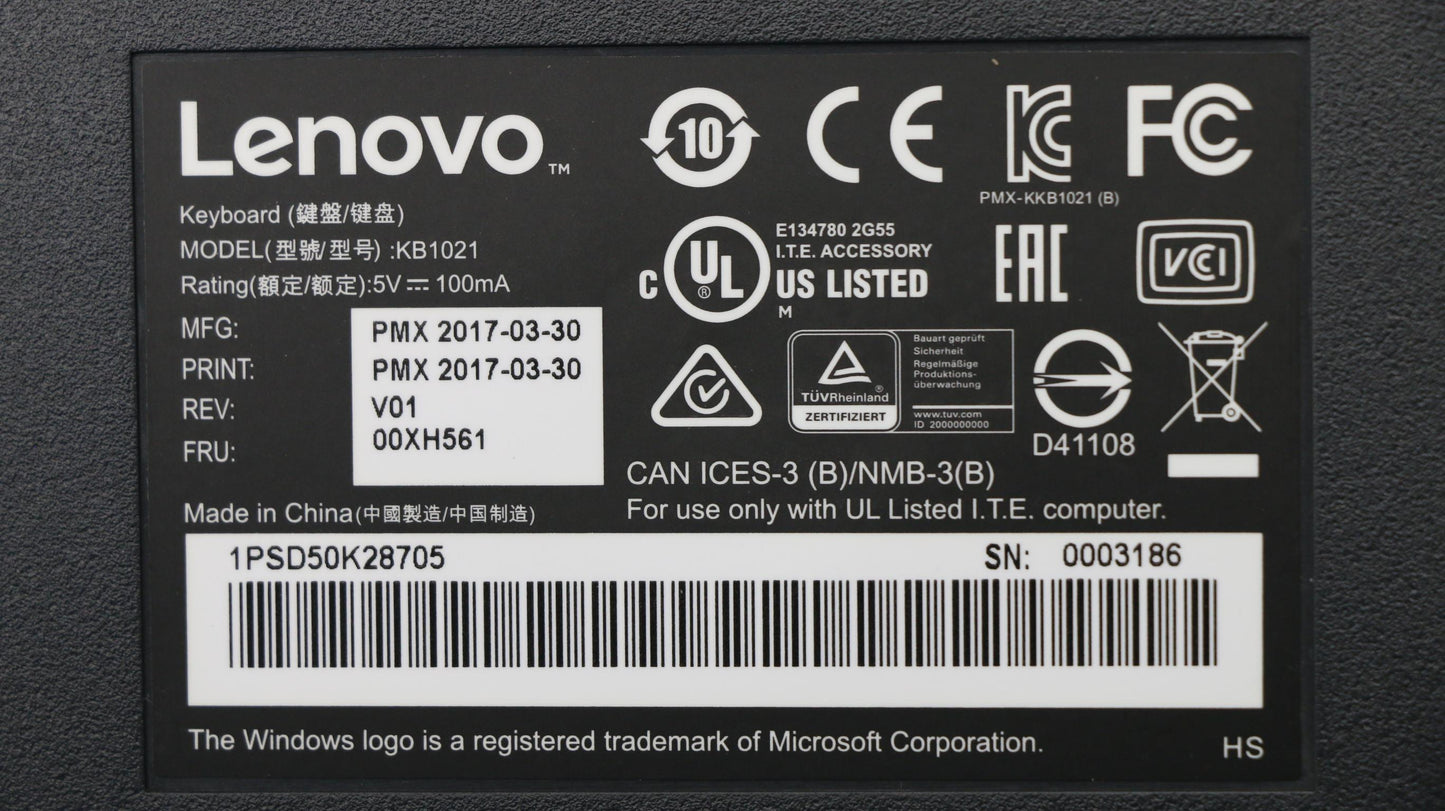 Lenovo Keyboard - 00XH561