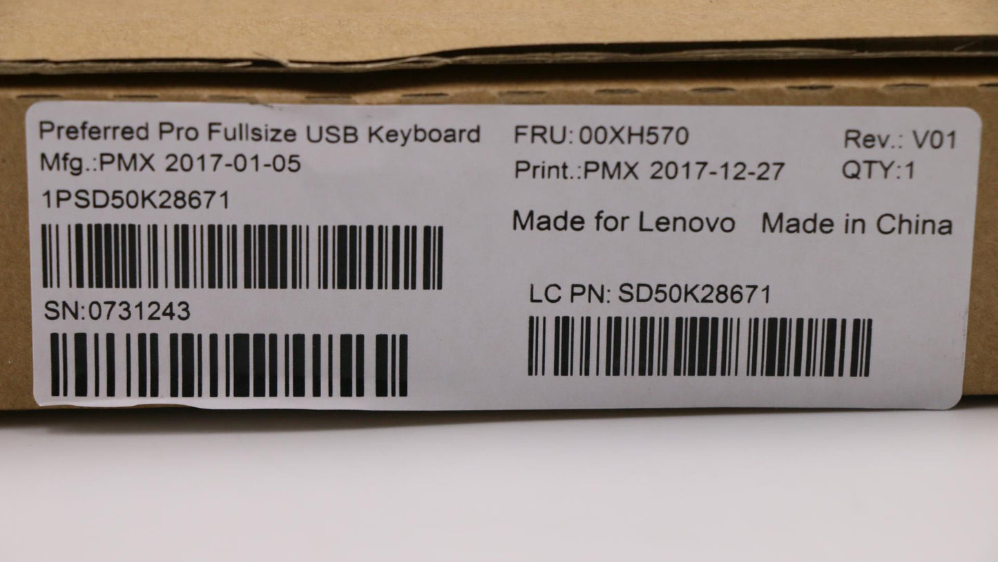 Lenovo Kb Keyboards External - 00XH570