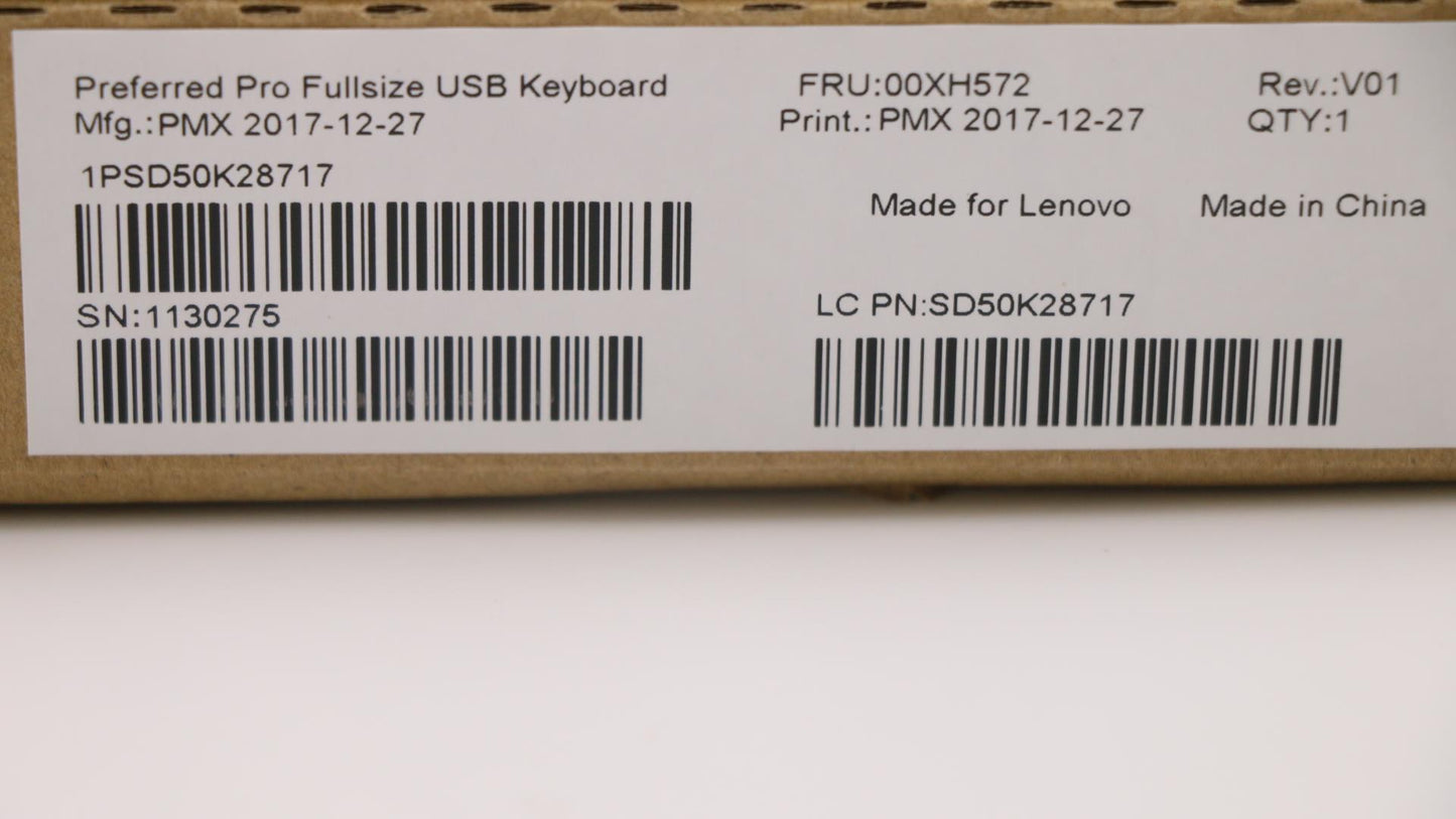 Lenovo Kb Keyboards External - 00XH572