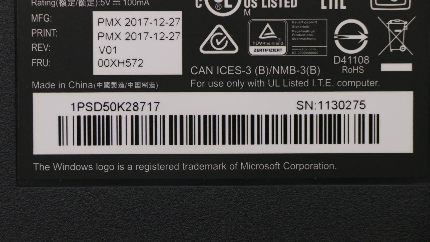 Lenovo Kb Keyboards External - 00XH572