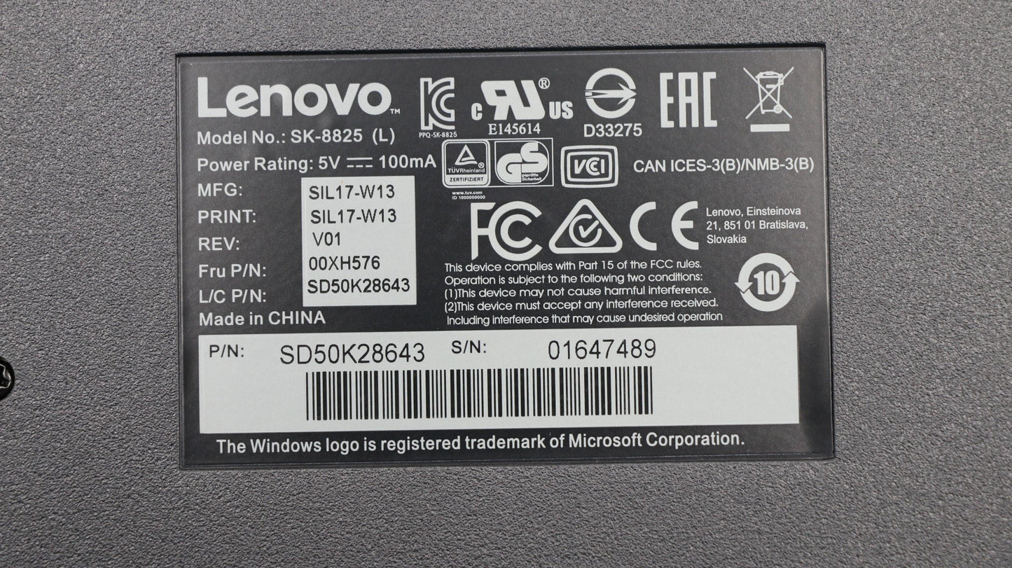 Lenovo Kb Keyboards External - 00XH576