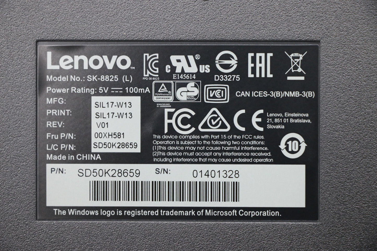 Lenovo Netvista Usb Kbd India (Marath - 00XH581