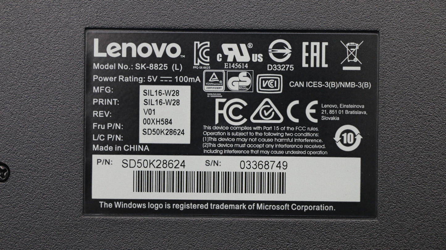 Lenovo Kb Keyboards External - 00XH584