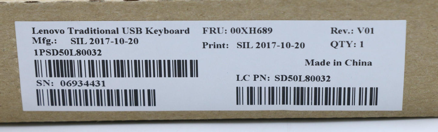Lenovo Usb Trdtnl Kb Bk 253 Ara - 00XH689