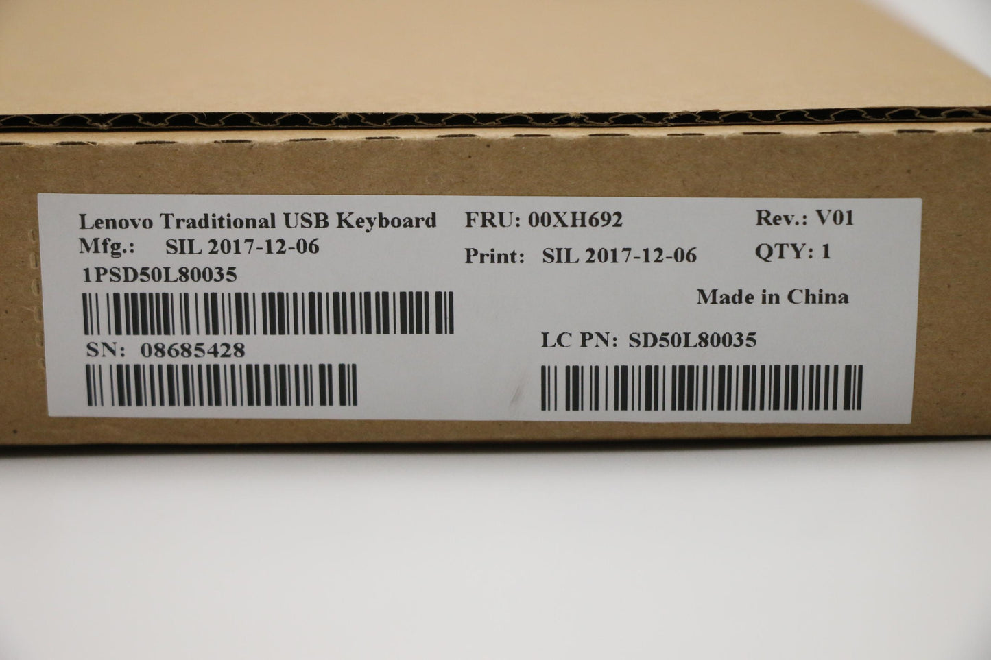 Lenovo Usb Trdtnl Kb Bk Buk - 00XH692