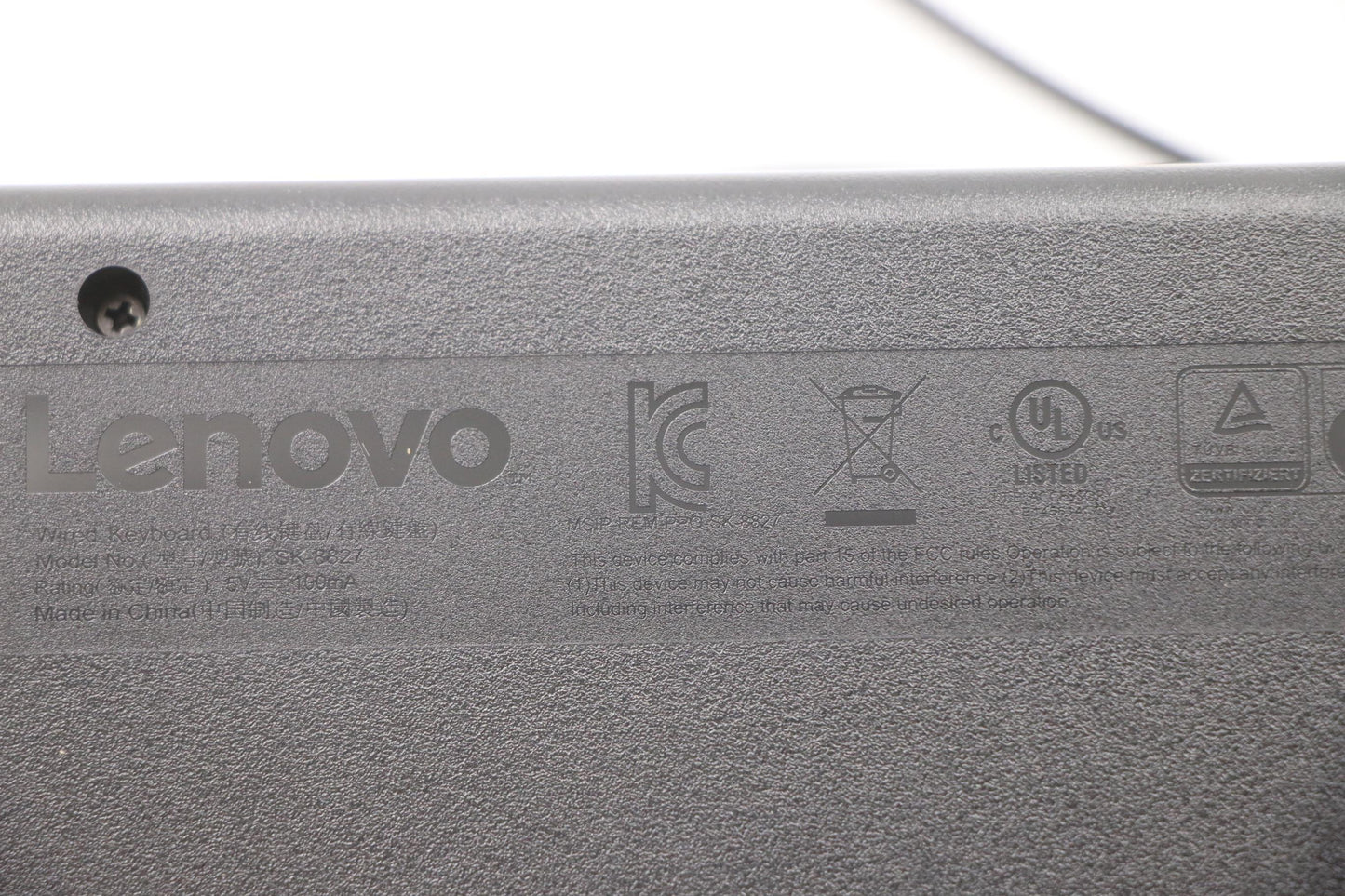 Lenovo Liteon Sk8827 Usb Kb Blk Bg - 00XH694