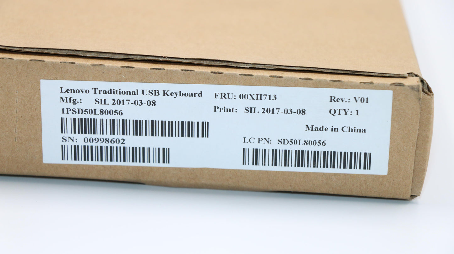 Lenovo Liteon Sk8827 Usb Kb Blk Nor - 00XH713