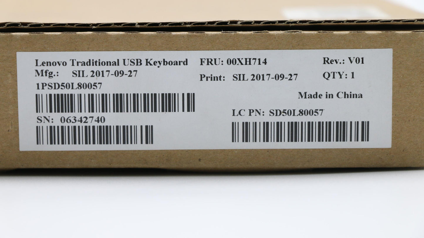 Lenovo Liteon Sk8827 Usb Kb Blk_Polis - 00XH714