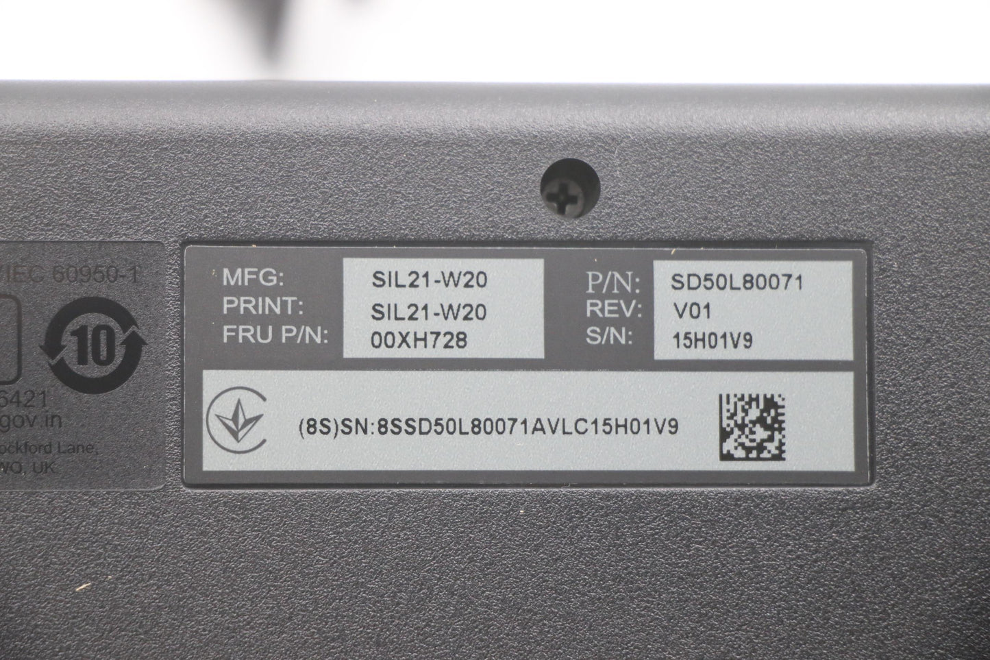 Lenovo Liteon Sk8827 Usb Kb Blk Sl - 00XH728