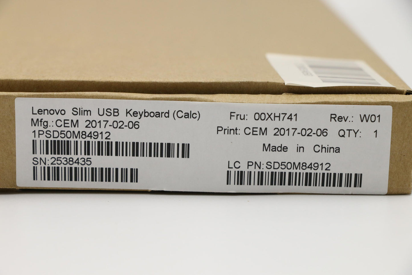 Lenovo Dt Kyb Slim Usb Kb N L-B Hebre - 00XH741