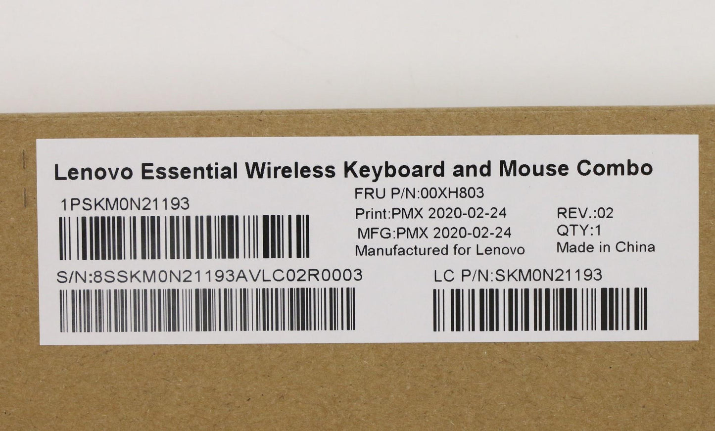 Lenovo Wlkmcalliopebktc/Eng - 00XH803