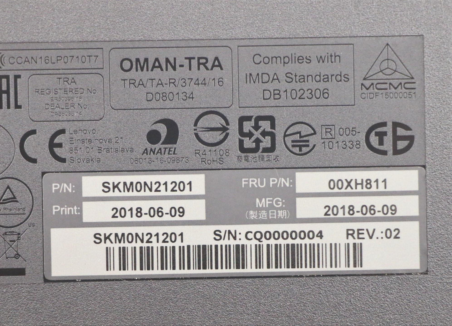 Lenovo Wlkmcalliopebkgre/Uk - 00XH811