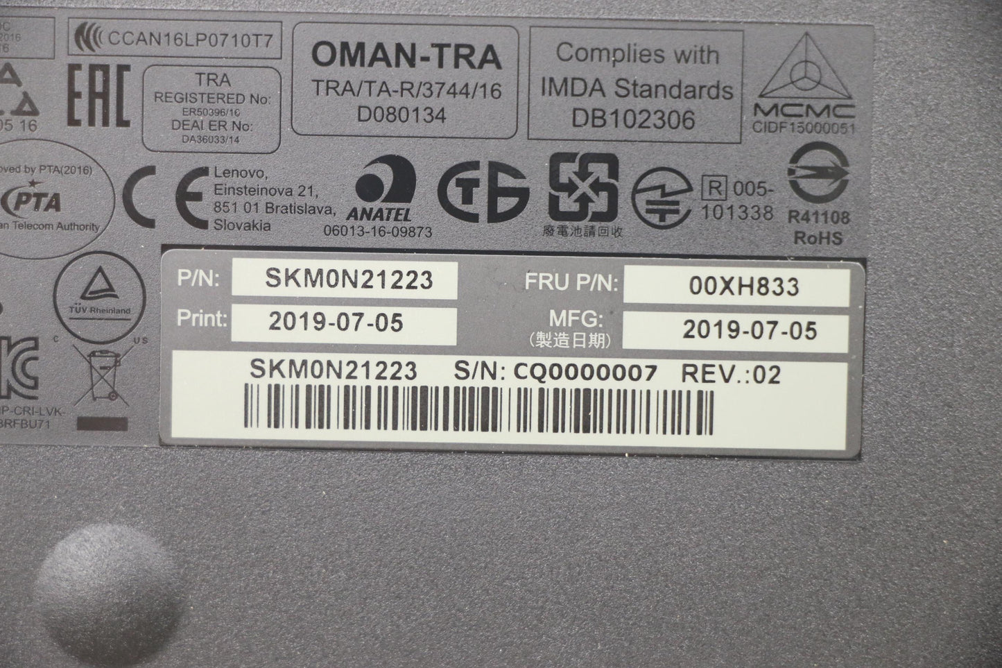 Lenovo Wlkmcalliopebktur - 00XH833