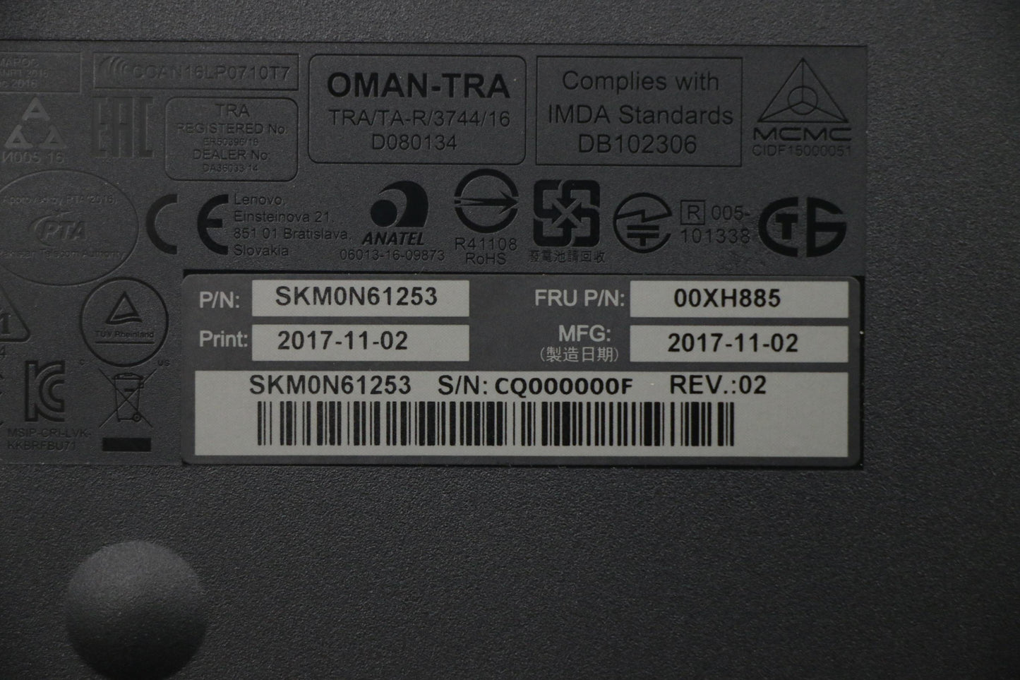 Lenovo Wl Km Calliope Sr Euro Eng - 00XH885