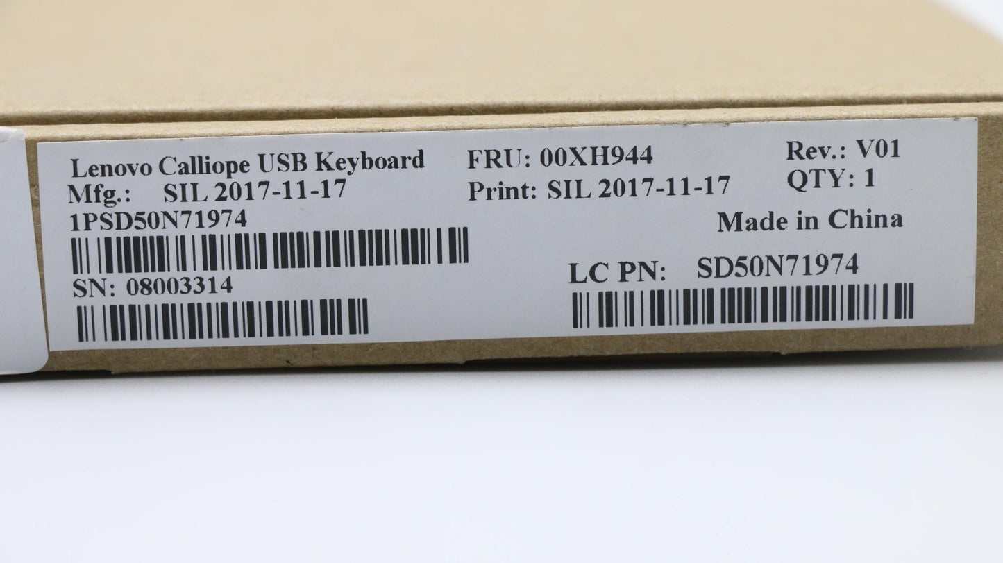 Lenovo Usb Calliope Kb Sr Eng - 00XH944