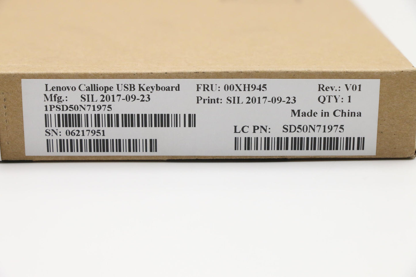 Lenovo Usb Calliope Kb Sr Ara - 00XH945