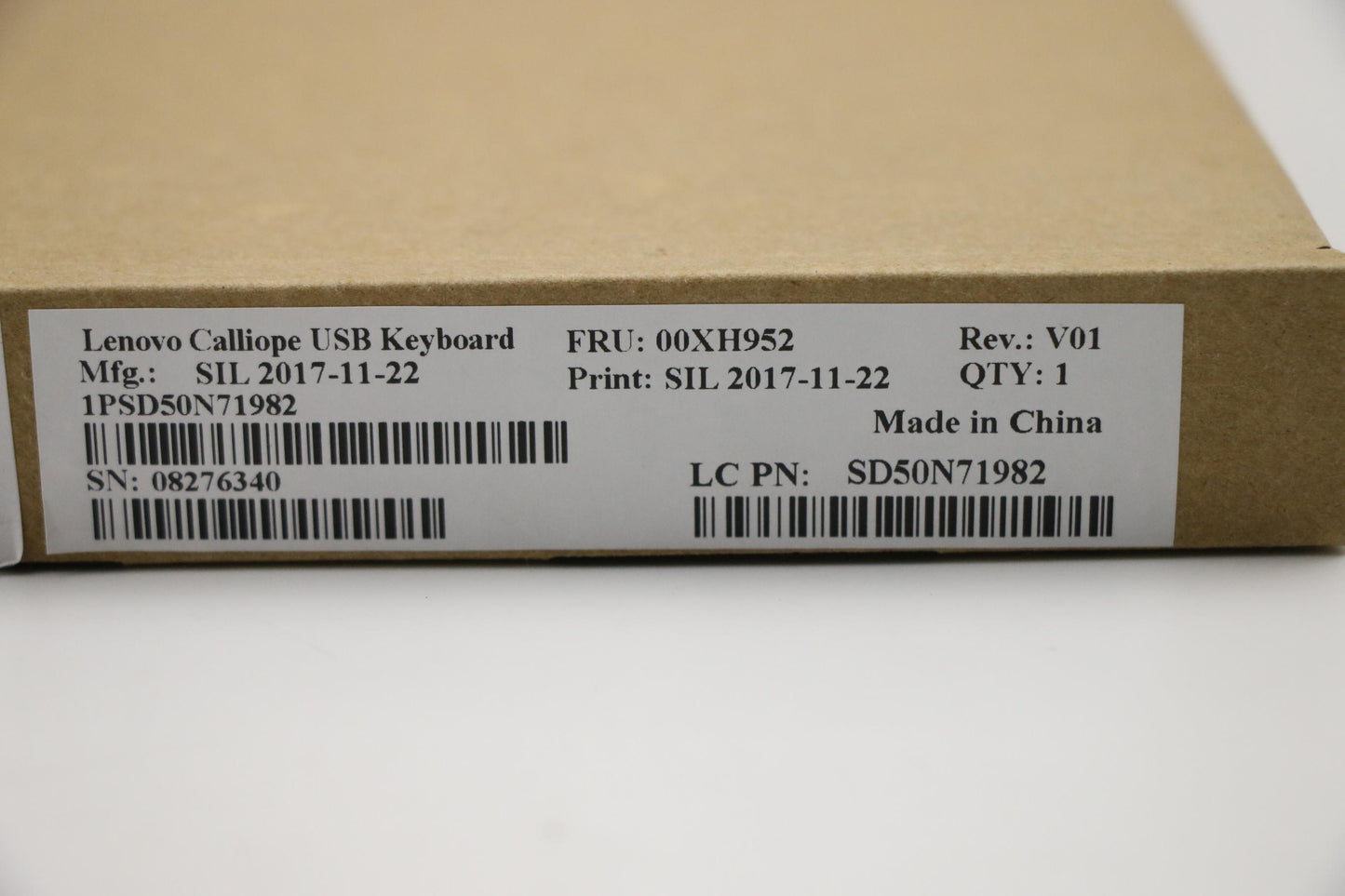 Lenovo Usb Calliope Kb Sr Cze - 00XH952