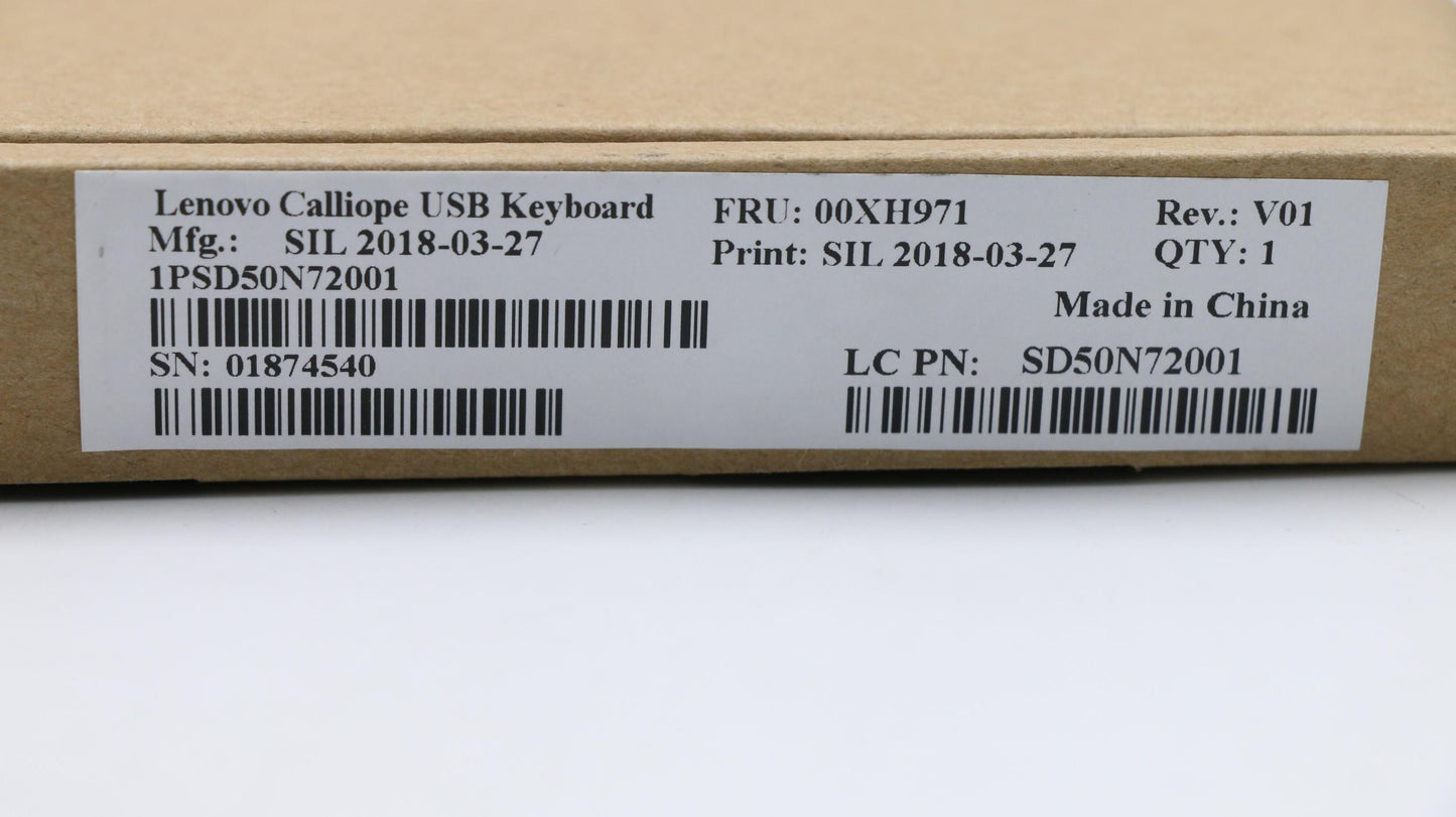 Lenovo Usb Calliope Kb Sr Por - 00XH971