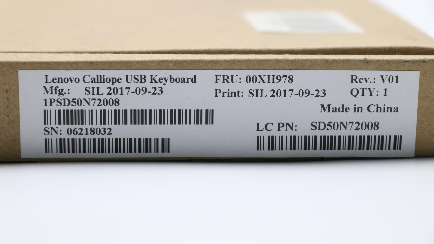 Lenovo Usb Calliope Kb Sr Sws - 00XH978