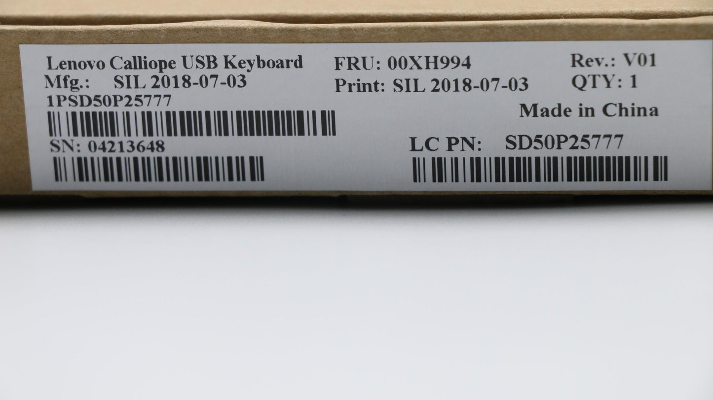 Lenovo Usb Kb Slv_Cz-Sl - 00XH994