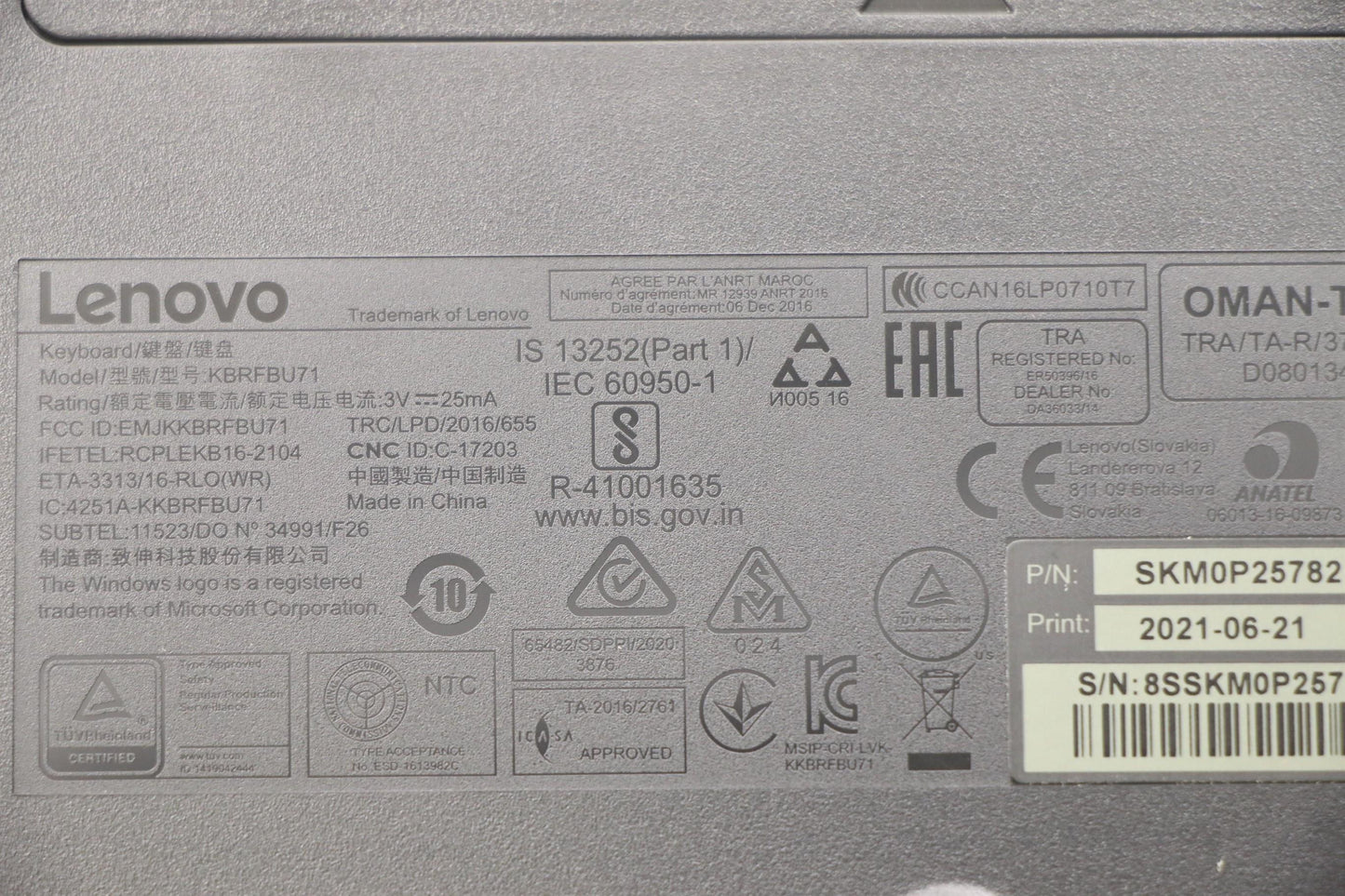 Lenovo Primax Rfbu71 2.4G Bkr Cz_Sl - 00XH997