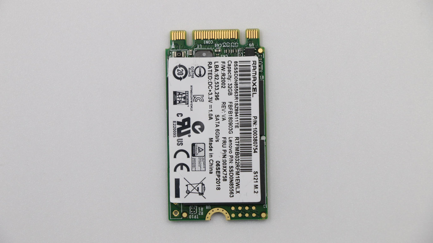 Lenovo 00XK758 Ssdasm 32Gm22242Sata6Gramstd