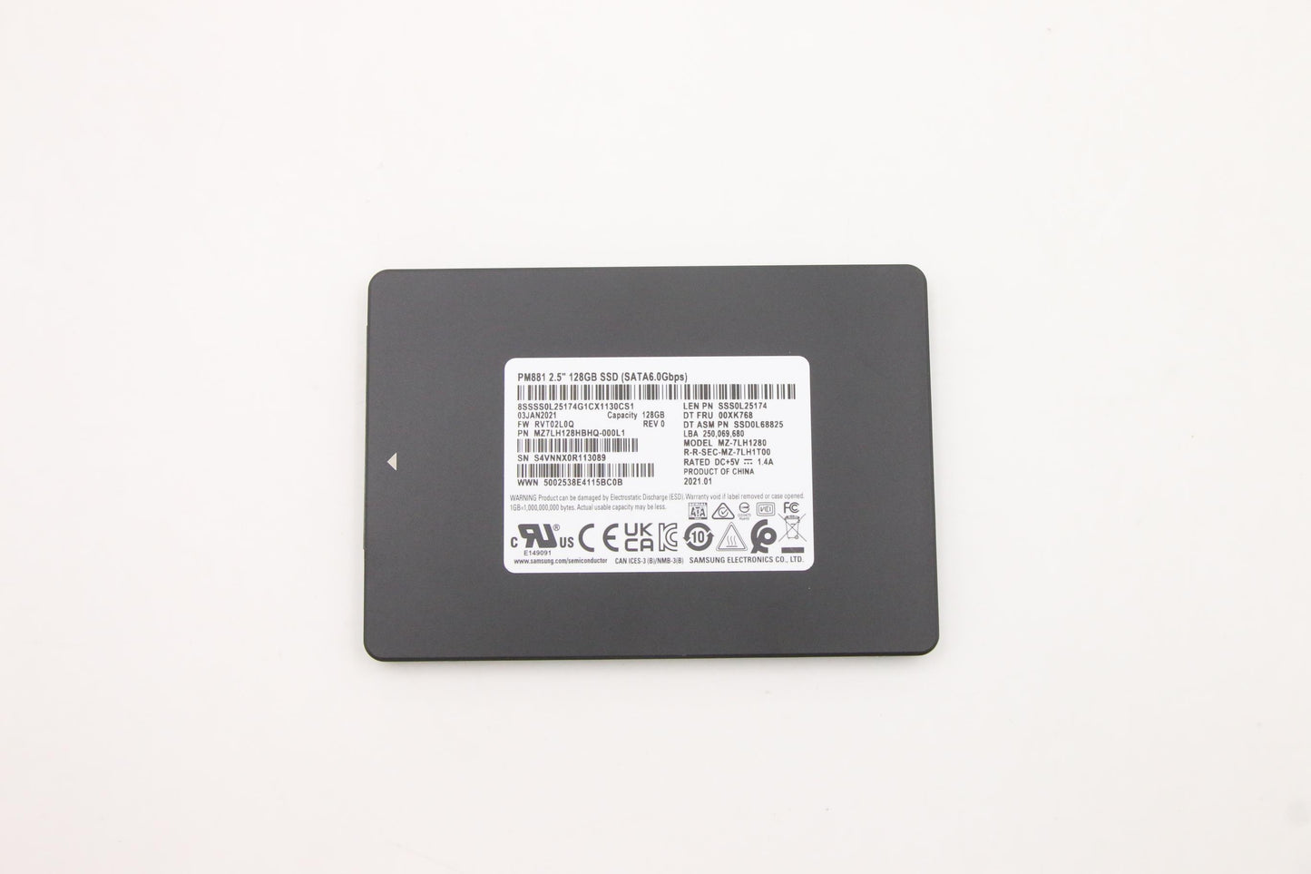 Lenovo 128G, 2.5,7Mm,Sata6G,Sam - 00XK768