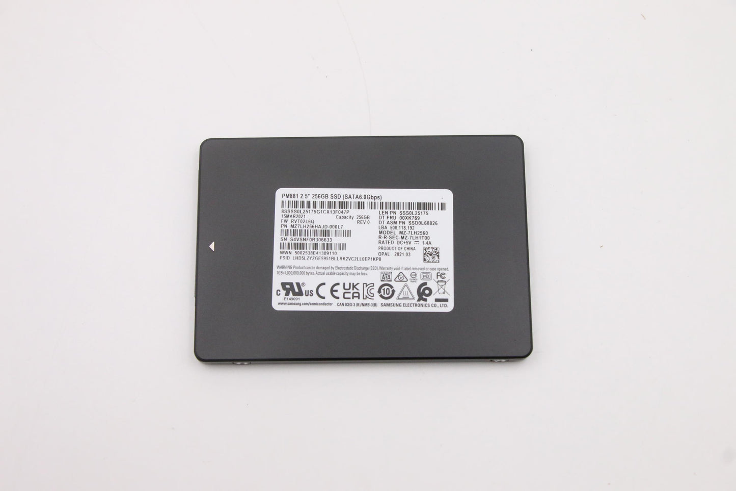 Lenovo 256G 2.5 7Mm Sata6G Sam Opal - 00XK769