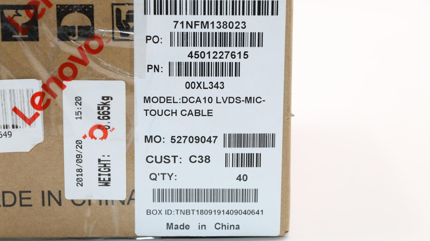 Lenovo Lvds-Mic-Touch Cable - 00XL343