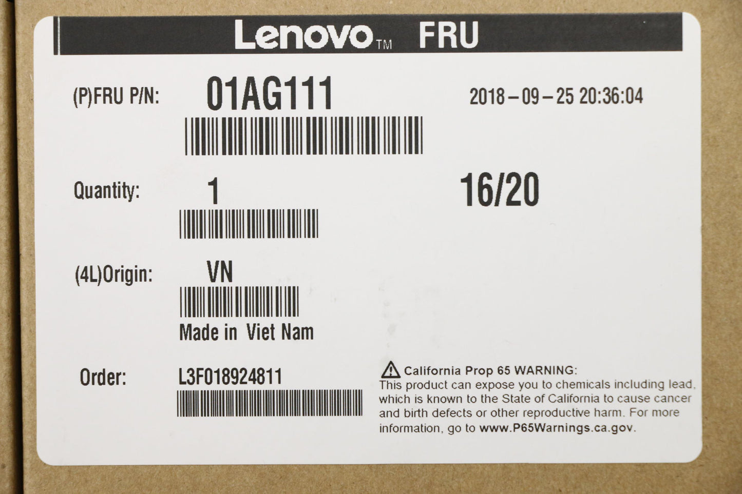 Lenovo Intel Celeron G3930 2.9Ghz/2C/ - 01AG111