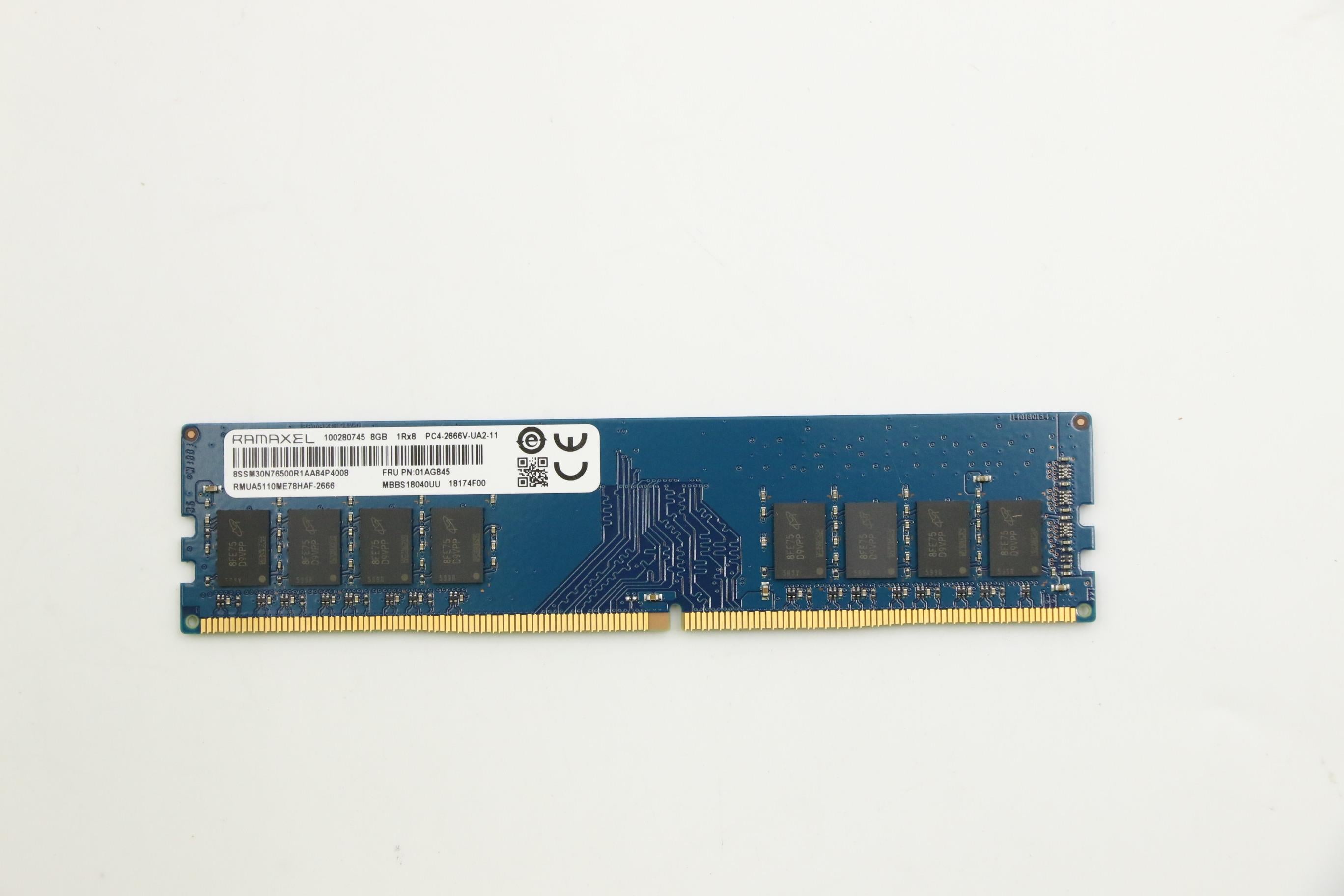 Lenovo 8GB DDR4 2666MHz UDIMM Memory by Ramaxel - 01AG845– LenovoPart