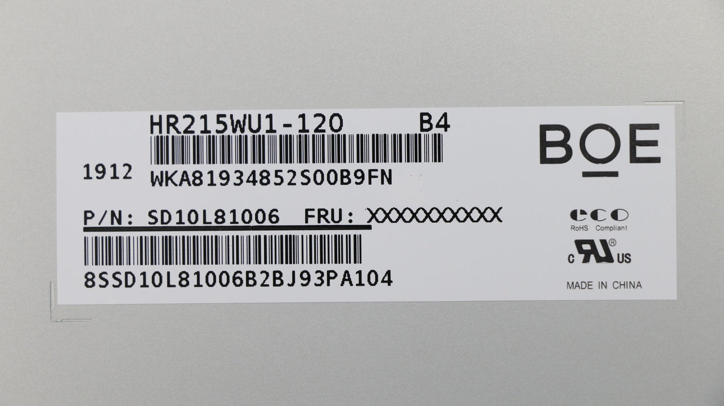 Lenovo Display Boe Hr215Wu1-120 Es7.0 - 01AG925