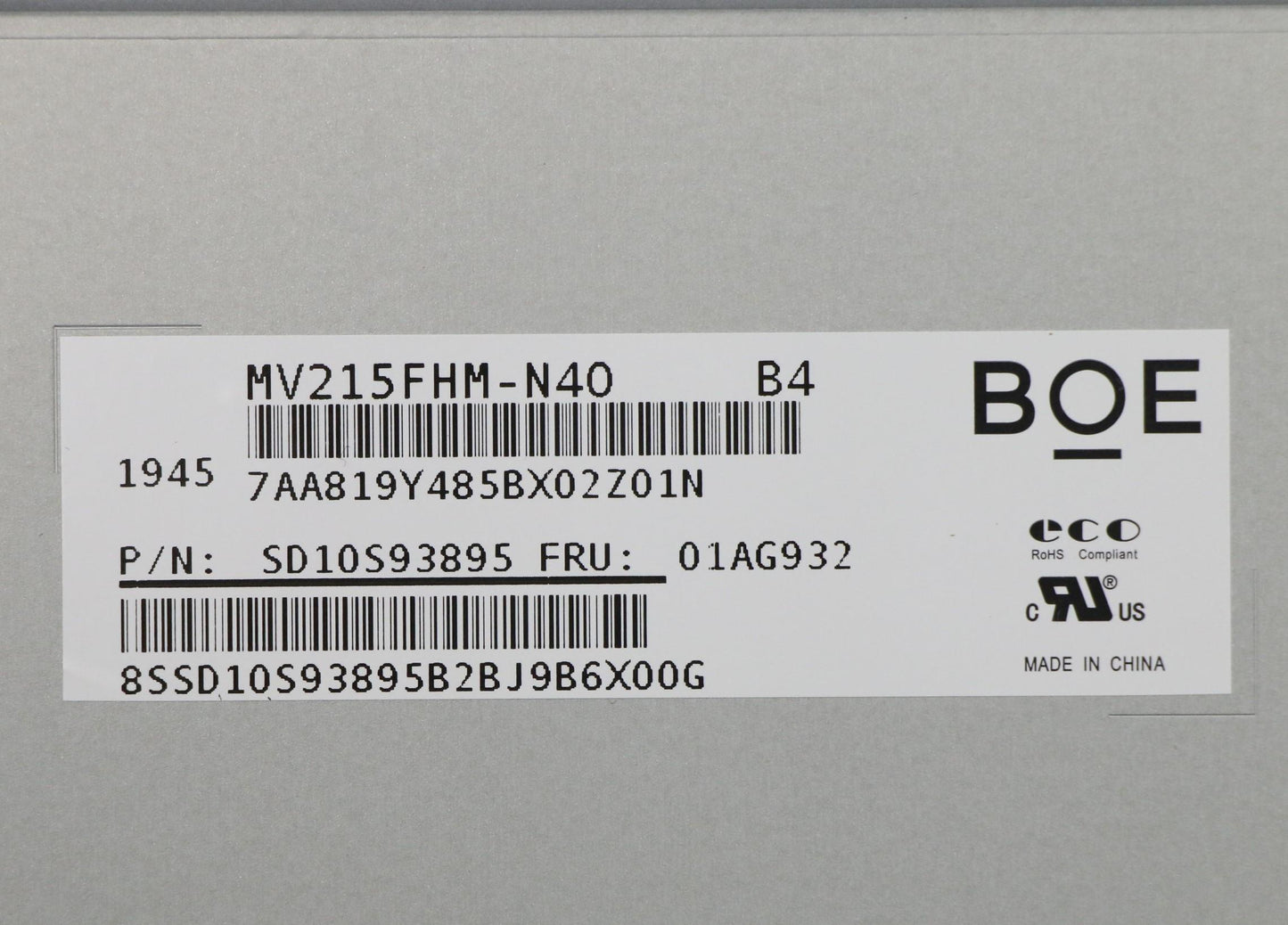 Lenovo Display Boe Mv215Fhm-N40 - 01AG932