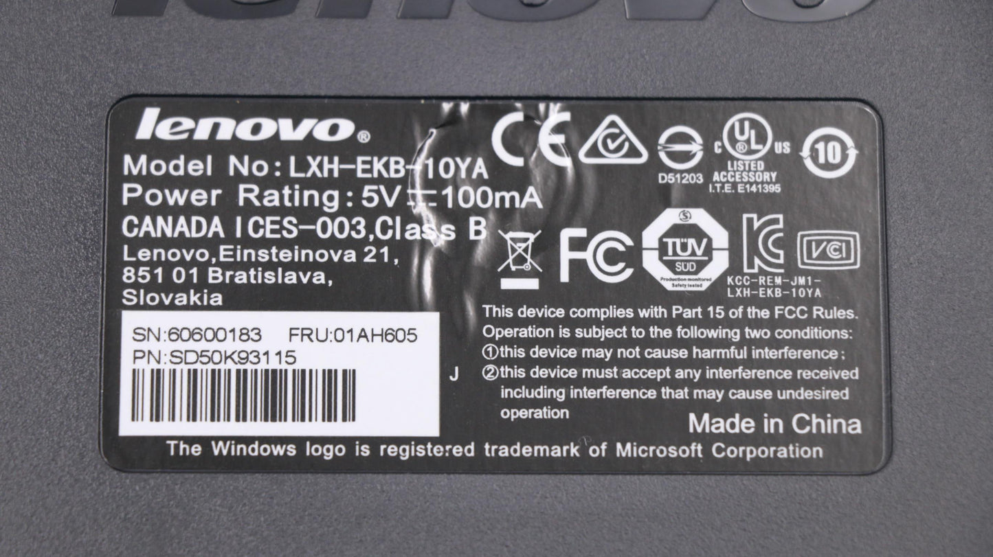 Lenovo 01AH605 Kb Keyboards External