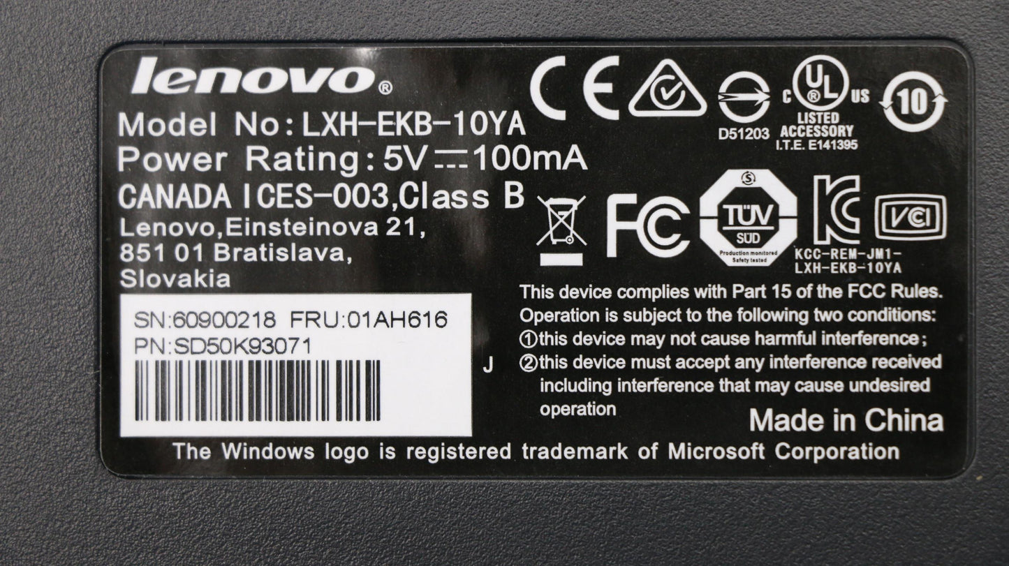 Lenovo 01AH616 Kb Keyboards External