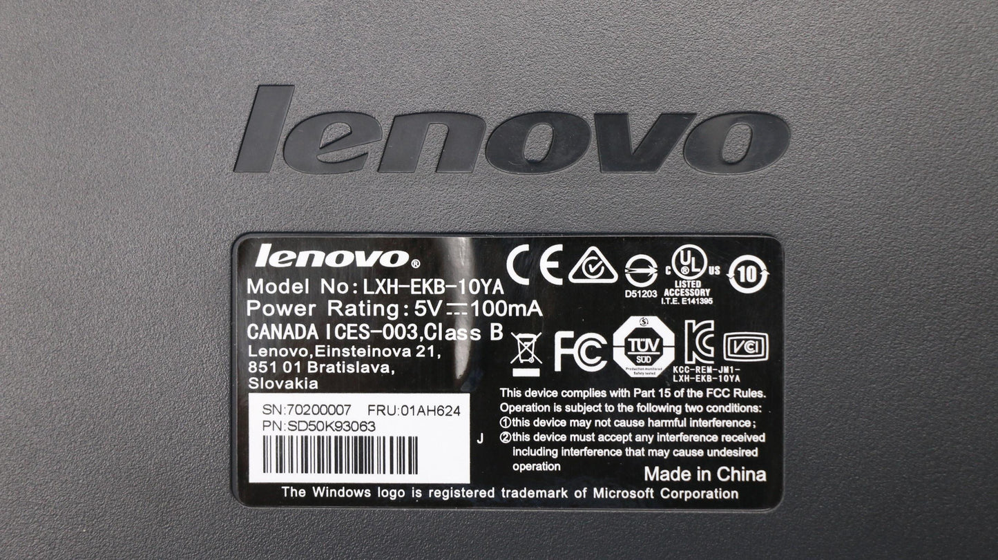 Lenovo 01AH624 Kb Keyboards External