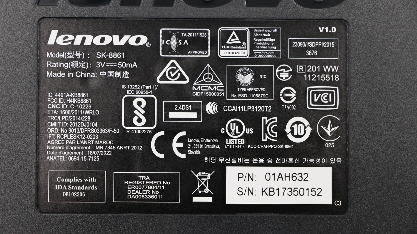 Lenovo 01AH632 Kb Keyboards External