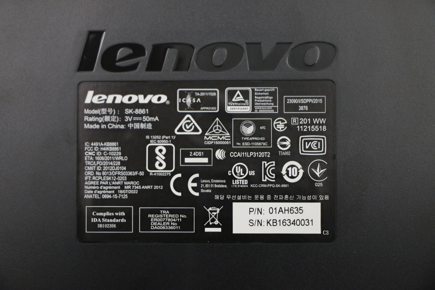 Lenovo 01AH635 Kb Keyboards External