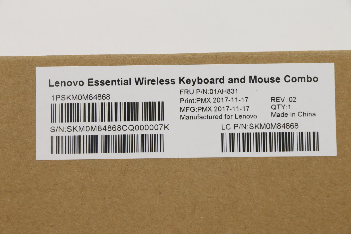 Lenovo Kyb_Mouse Primax Rfbu71 2.4G B - 01AH831